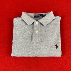 Ralph Lauren polo shirt men’s size large Grey Custom Fit 100% Cotton